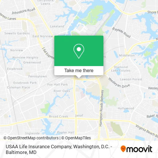 USAA Life Insurance Company map