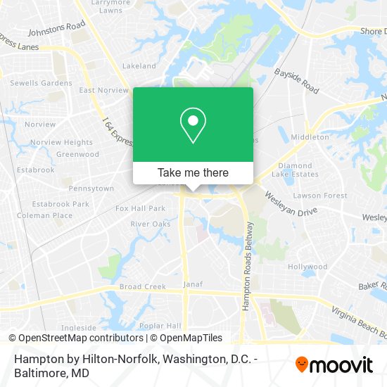 Mapa de Hampton by Hilton-Norfolk