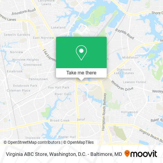 Virginia ABC Store map