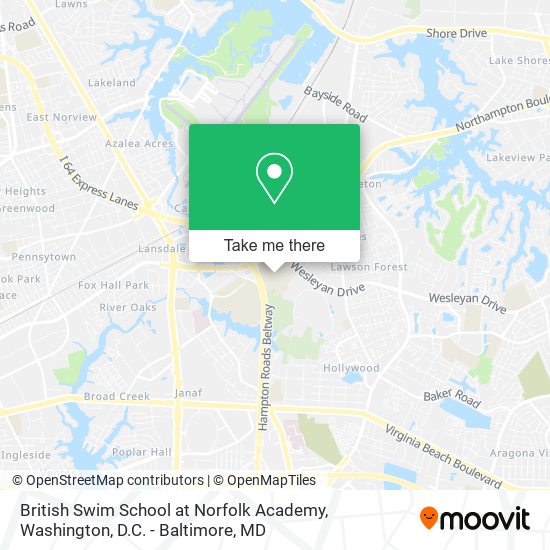 Mapa de British Swim School at Norfolk Academy