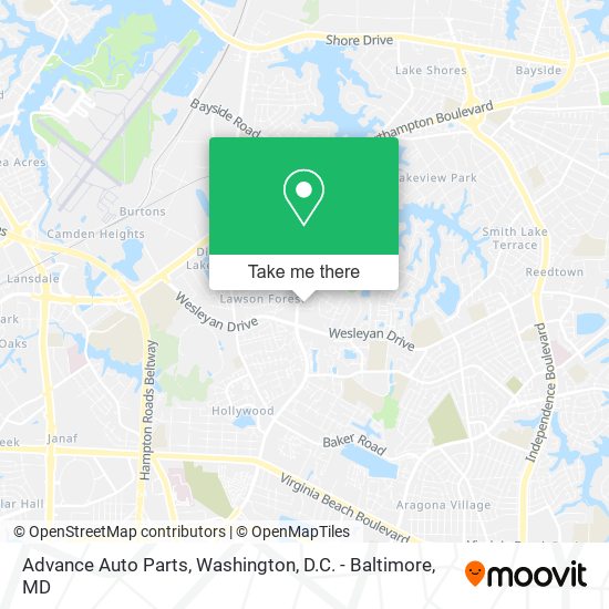 Mapa de Advance Auto Parts