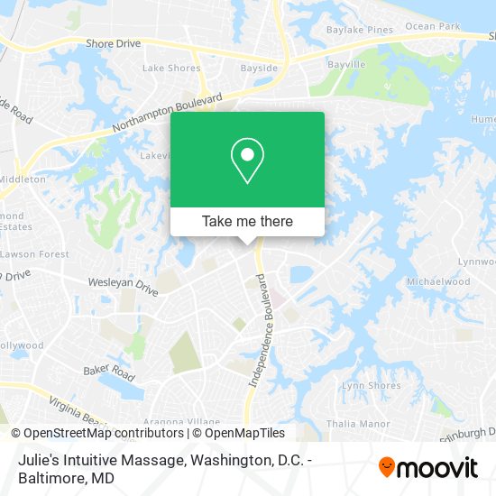 Julie's Intuitive Massage map