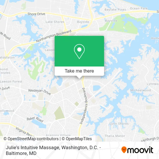 Julie's Intuitive Massage map