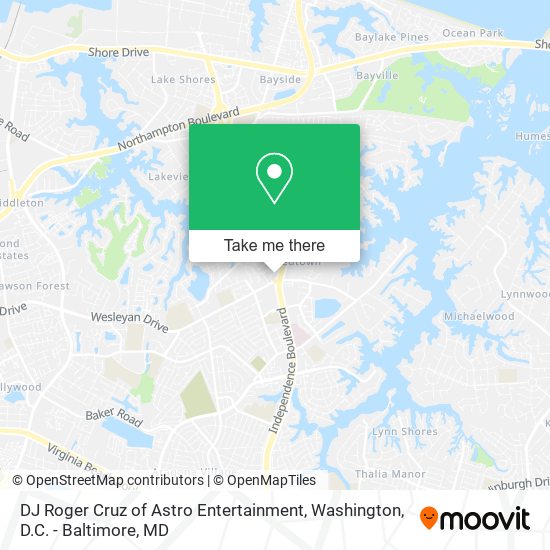 Mapa de DJ Roger Cruz of Astro Entertainment