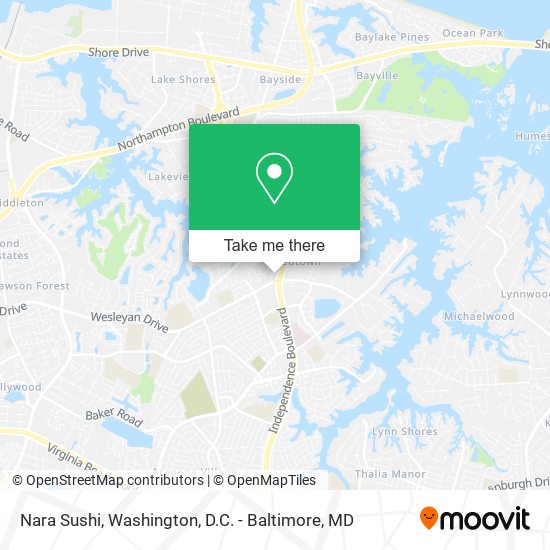 Mapa de Nara Sushi
