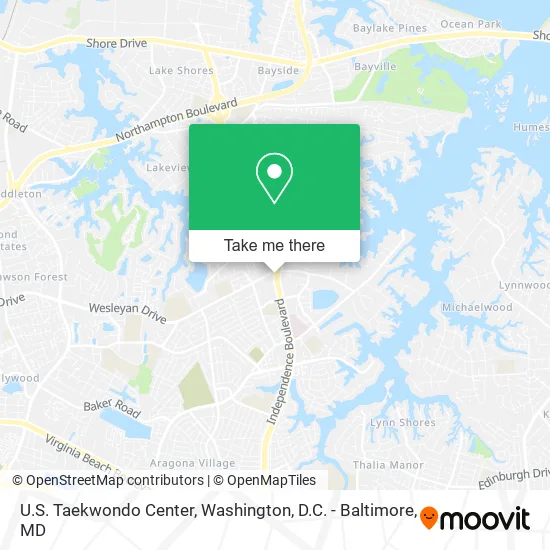 U.S. Taekwondo Center map