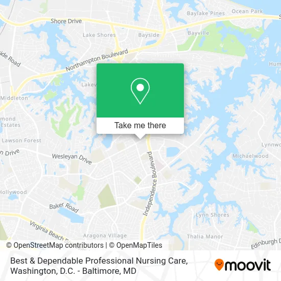 Best & Dependable Professional Nursing Care map