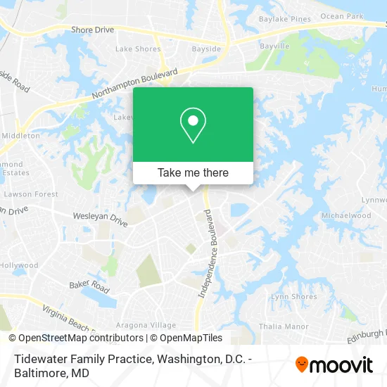 Tidewater Family Practice map