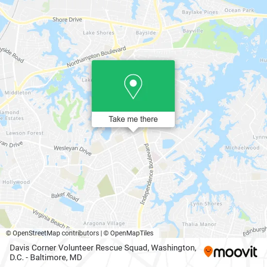 Davis Corner Volunteer Rescue Squad map