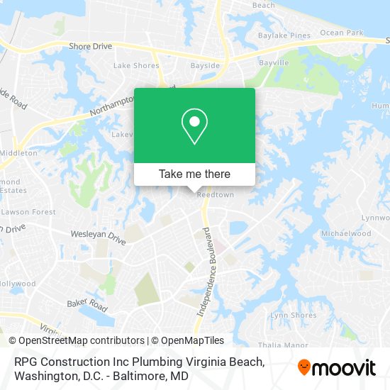 Mapa de RPG Construction Inc Plumbing Virginia Beach