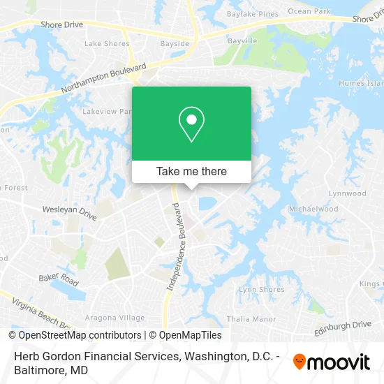Herb Gordon Financial Services map