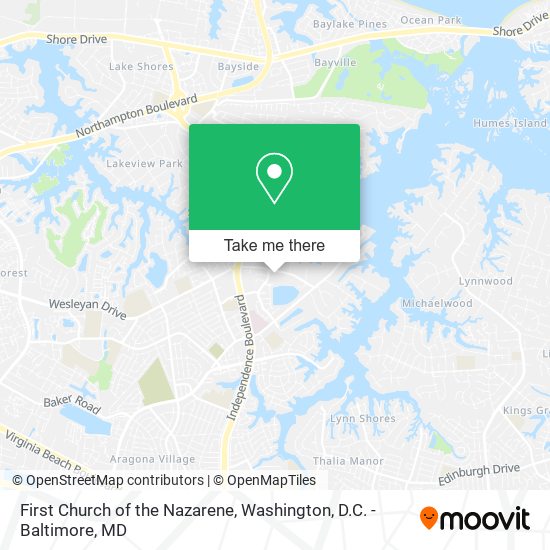 First Church of the Nazarene map