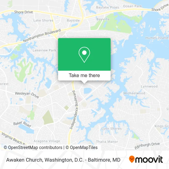 Awaken Church map