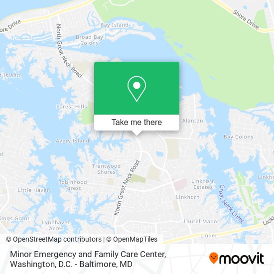 Minor Emergency and Family Care Center map
