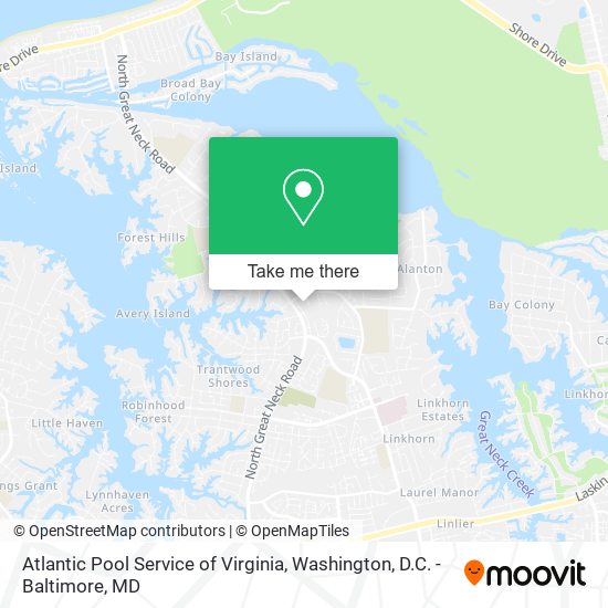 Atlantic Pool Service of Virginia map