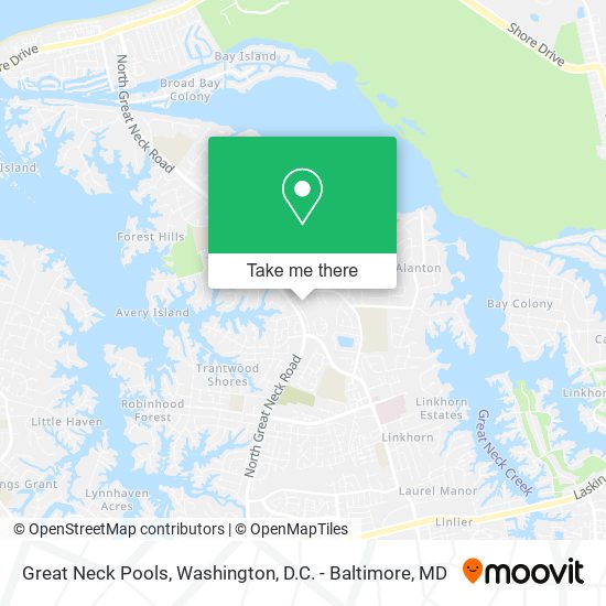 Great Neck Pools map