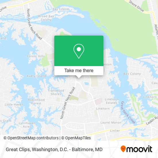Great Clips map