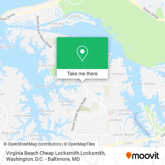 Virginia Beach Cheap Locksmith Locksmith map