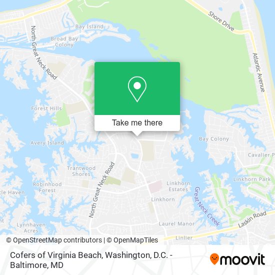 Cofers of Virginia Beach map