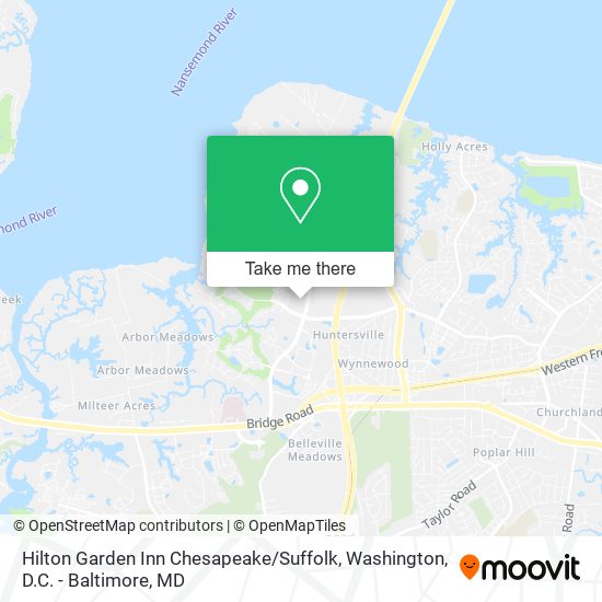 Mapa de Hilton Garden Inn Chesapeake / Suffolk