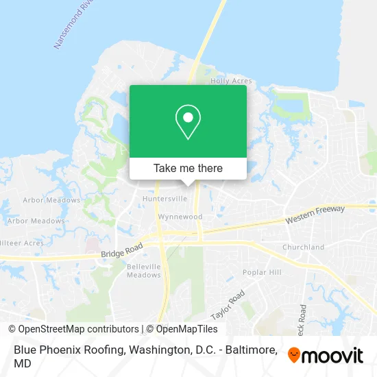 Blue Phoenix Roofing map