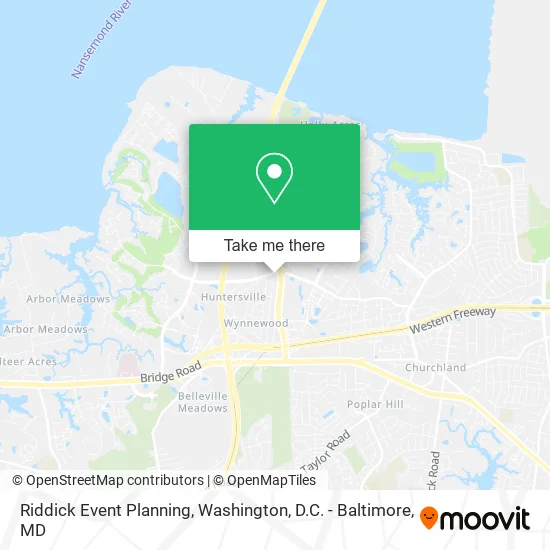 Riddick Event Planning map