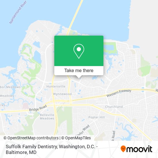 Suffolk Family Dentistry map