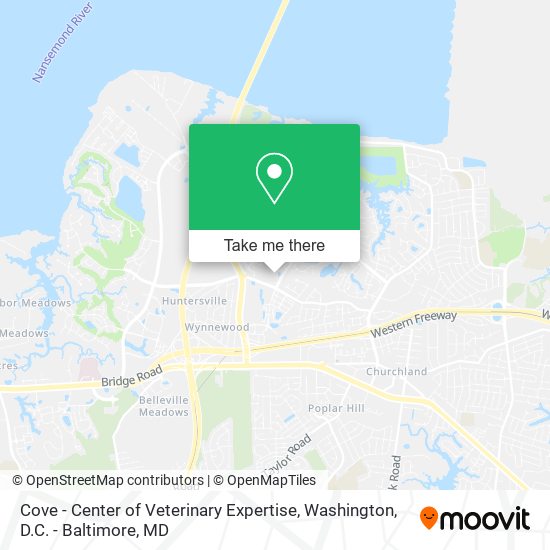 Mapa de Cove - Center of Veterinary Expertise