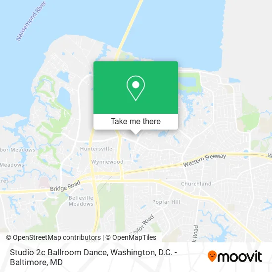 Studio 2c Ballroom Dance map