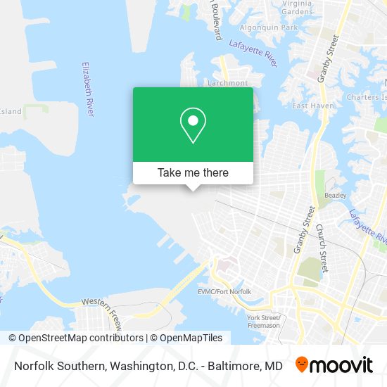 Mapa de Norfolk Southern