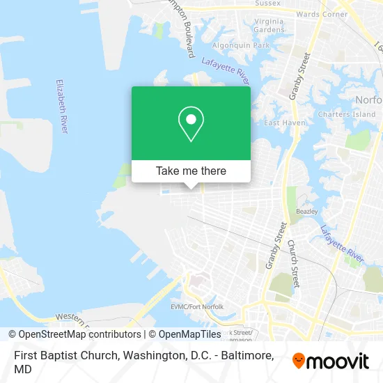 First Baptist Church map