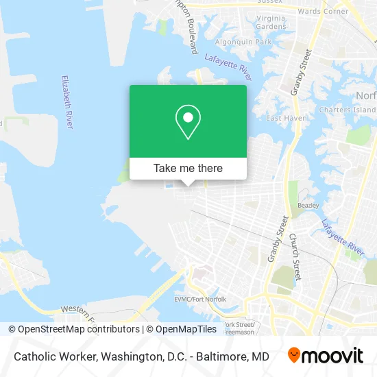 Catholic Worker map