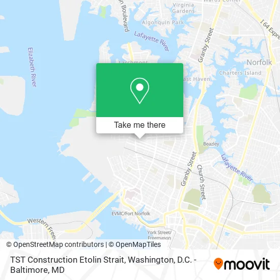 TST Construction Etolin Strait map