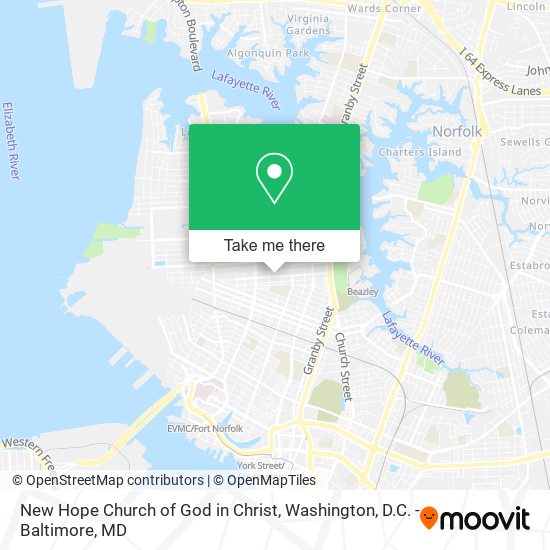 Mapa de New Hope Church of God in Christ