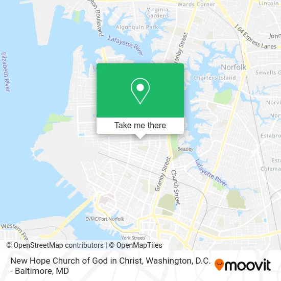 New Hope Church of God in Christ map