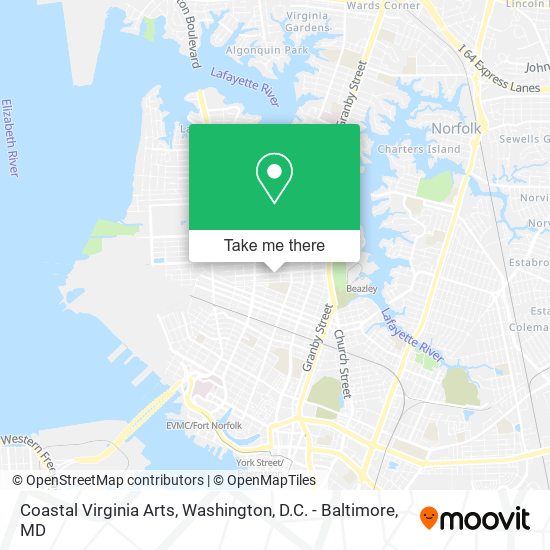 Coastal Virginia Arts map