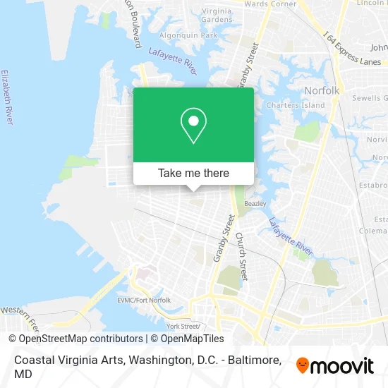 Coastal Virginia Arts map
