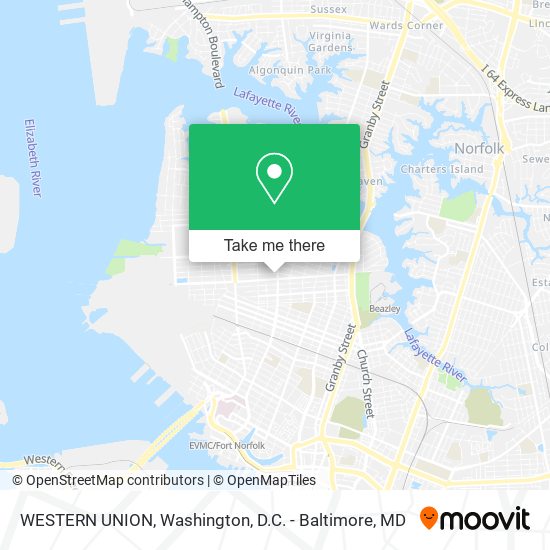 Mapa de WESTERN UNION