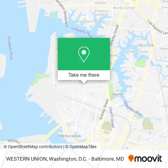 WESTERN UNION map