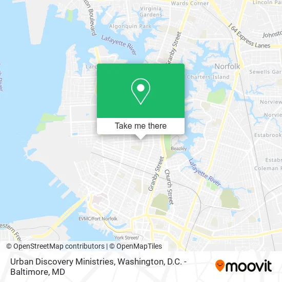 Urban Discovery Ministries map