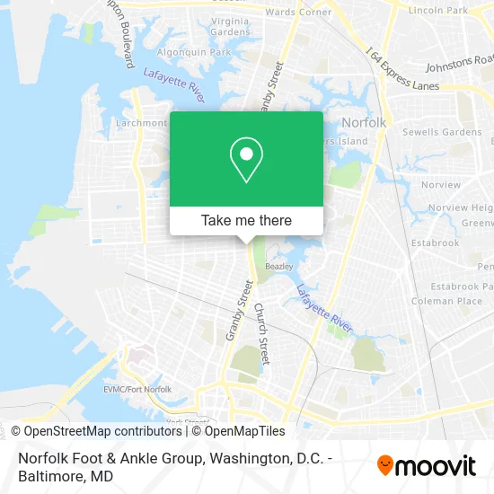 Norfolk Foot & Ankle Group map