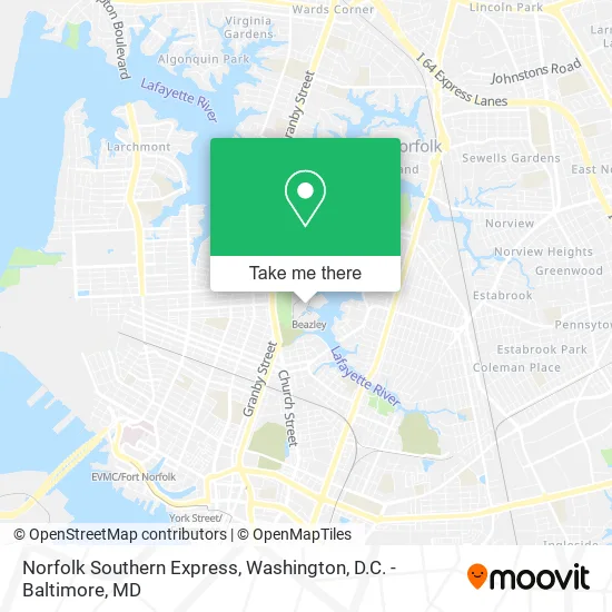 Norfolk Southern Express map