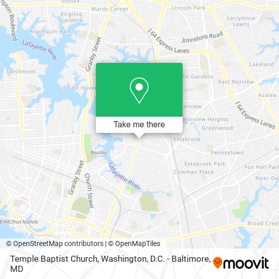 Mapa de Temple Baptist Church