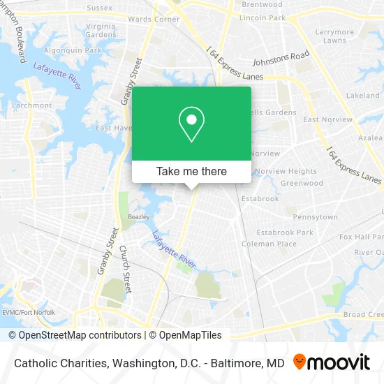 Catholic Charities map