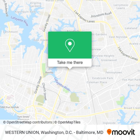WESTERN UNION map