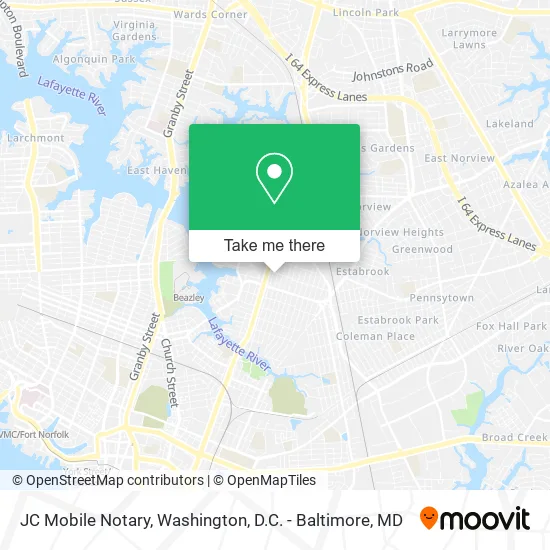 JC Mobile Notary map