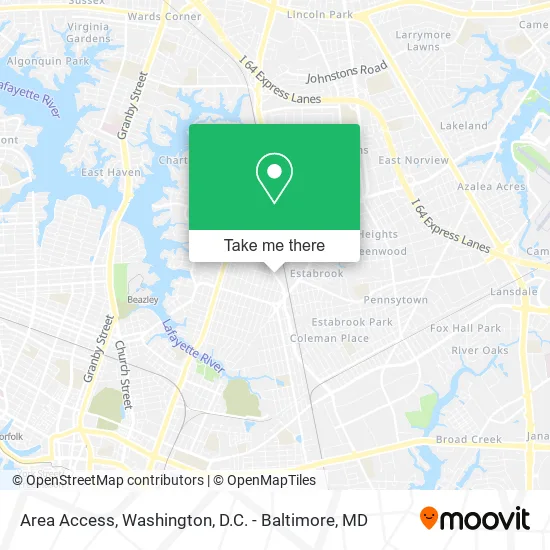 Area Access map