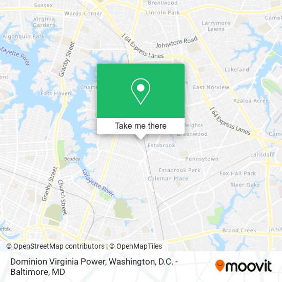 Dominion Virginia Power map
