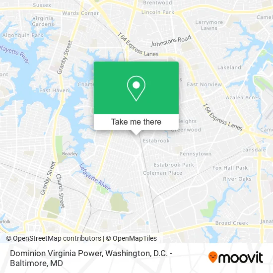 Dominion Virginia Power map