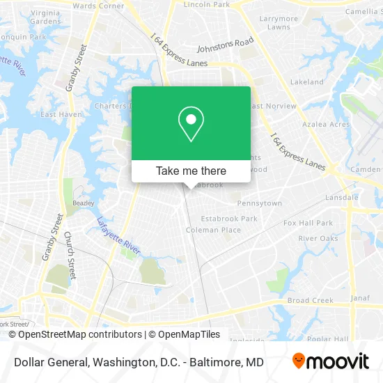 Mapa de Dollar General